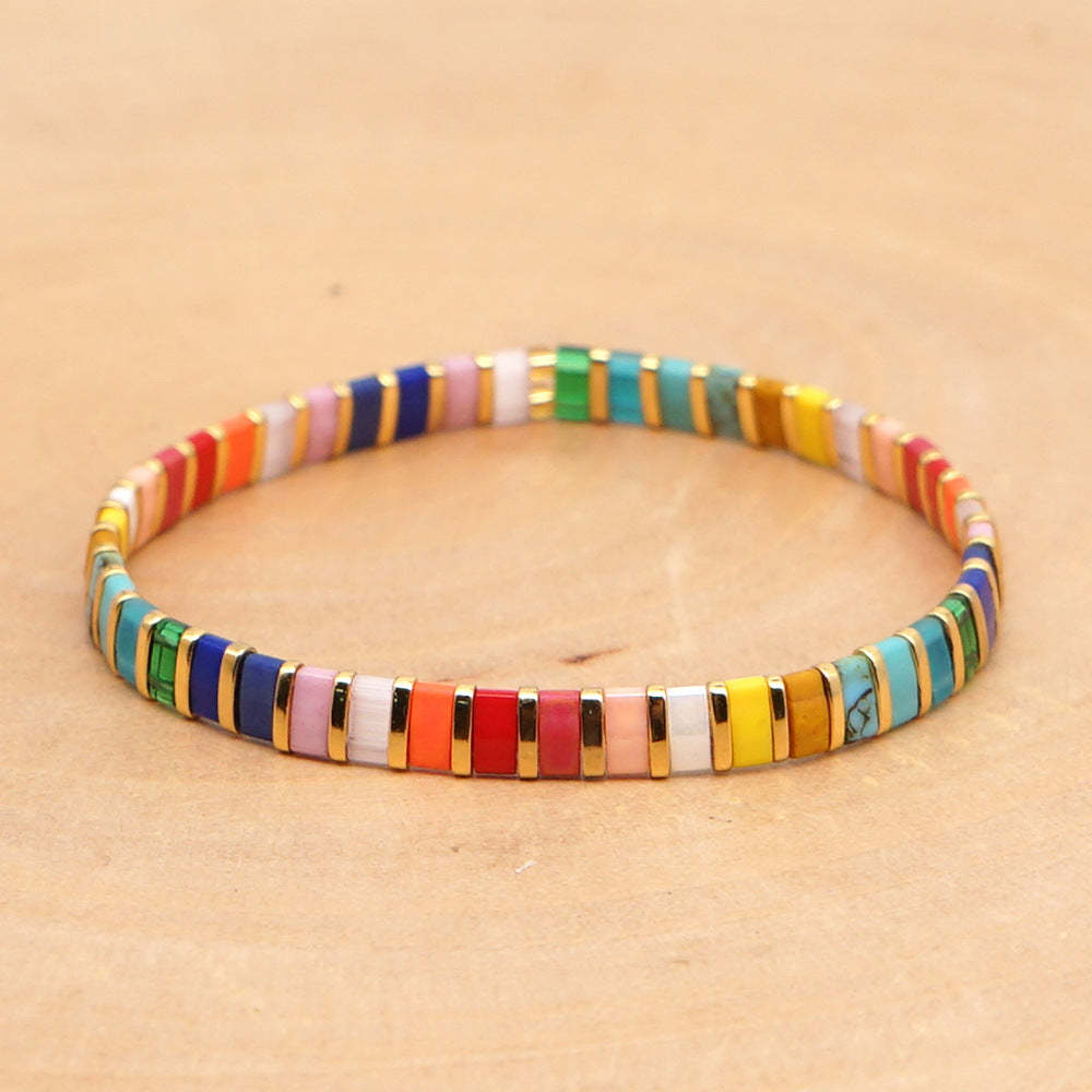 Ensemble De Bracelets De Perles Tila, Bracelet Coloré Pour Les Proches - votrecollierprenomfr