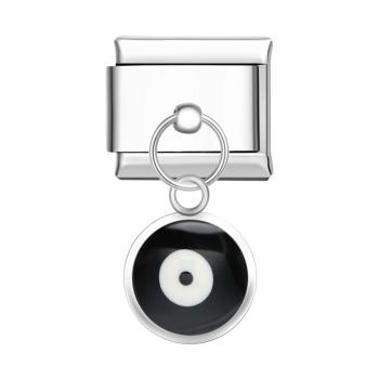 Oeil Du Diable - Charm Italien Noir Pour Bracelets Charms Italiens Lien Composable - votrecollierprenomfr