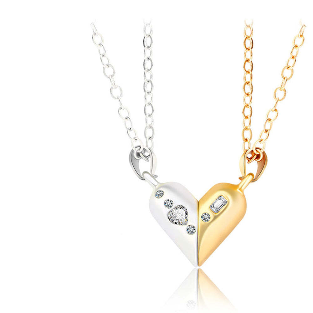 Colliers De Couple Rotatifs Magnétiques, Collier En Forme De Cœur, Cadeaux Pour Elle Et Lui - votrecollierprenomfr