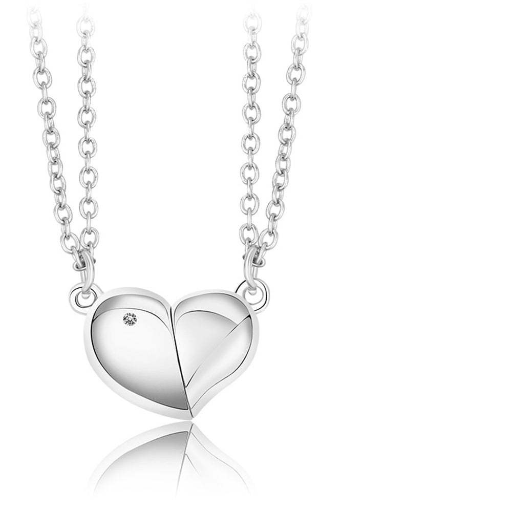 Colliers Rotatifs Magnétiques, Collier En Forme De Cœur, Cadeaux De Couple Pour Elle Et Lui - votrecollierprenomfr