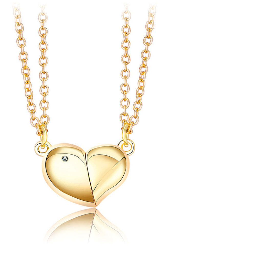 Colliers Rotatifs Magnétiques, Collier En Forme De Cœur, Cadeaux De Couple Pour Elle Et Lui - votrecollierprenomfr