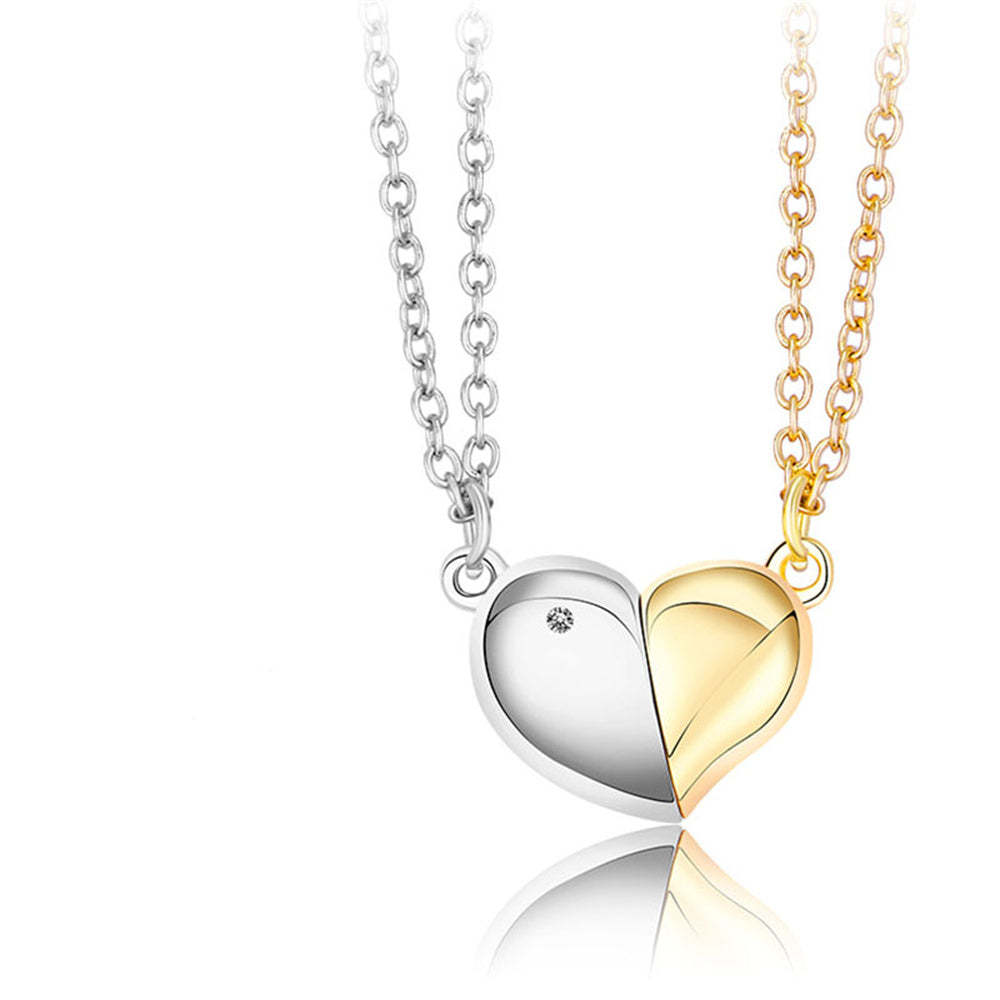Colliers Rotatifs Magnétiques, Collier En Forme De Cœur, Cadeaux De Couple Pour Elle Et Lui - votrecollierprenomfr