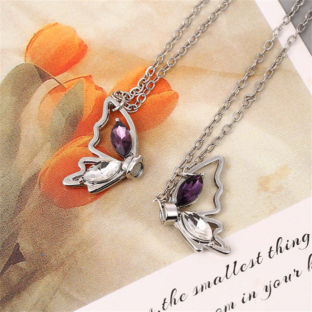 Collier De Couple Magnétique Assorti, Colliers Papillon Pour Couples, Cadeau De Saint-valentin Pour Amoureux - votrecollierprenomfr