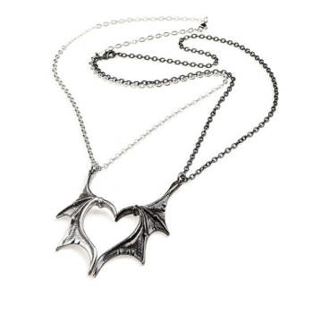 Collier De Couple Assorti, Colliers D'ailes Du Diable Pour Couples, Cadeau De Saint-valentin Pour Amoureux - votrecollierprenomfr