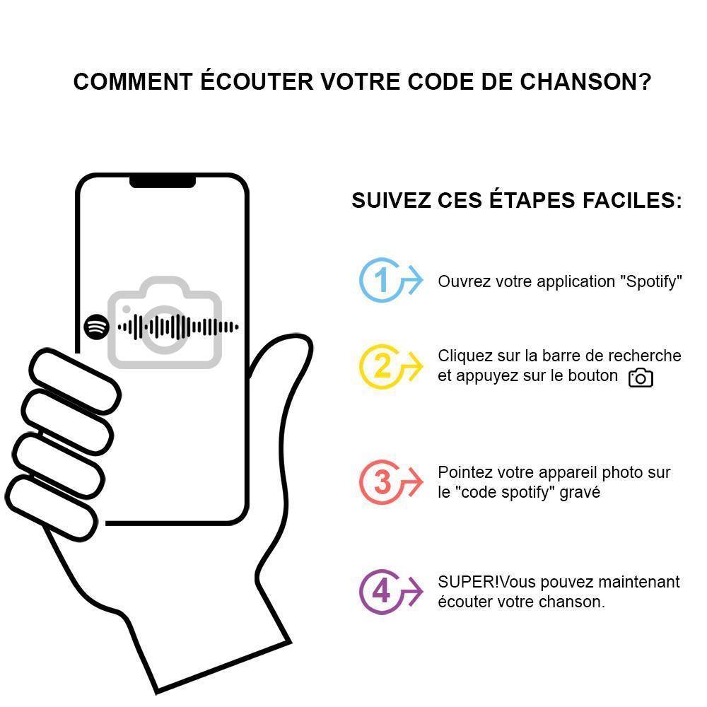 Lampe À Code Spotify Personnalisée Scannable, Plaque Musicale En Acrylique, Veilleuse, Cadeaux De Noël Romantiques - votrecollierprenomfr