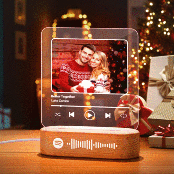 Lampe À Code Spotify Personnalisée Scannable, Plaque Musicale En Acrylique, Veilleuse, Cadeau De Noël Personnalisé - votrecollierprenomfr