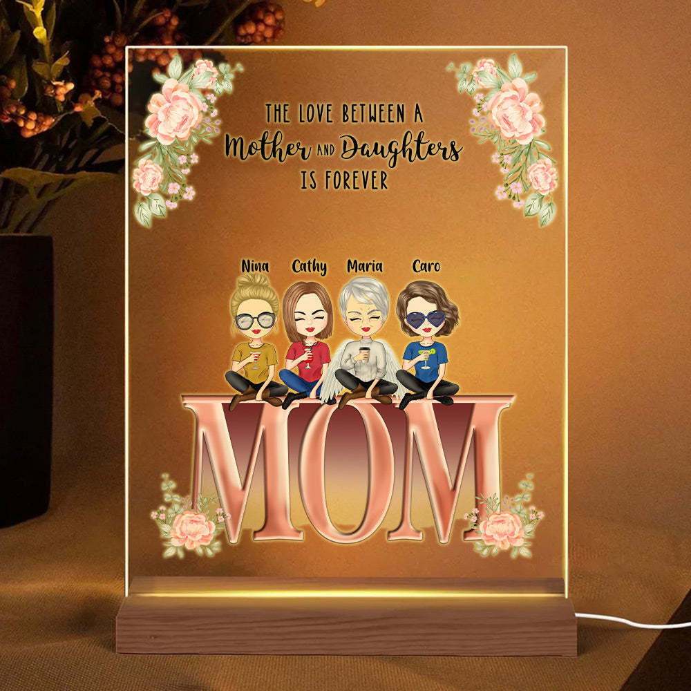 Cadeau Fête Des Mères Plaque Acrylique Personnalisée Mère Et Enfants Meilleurs Amis Cadeaux Pour Maman - votrecollierprenomfr