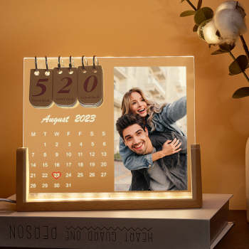 Lampe Photo Personnalisée, Calendrier De Compte À Rebours Personnalisé, Veilleuse - votrecollierprenomfr