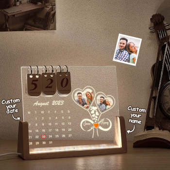 Lampe Coeur Infini Personnalisée, Calendrier De Compte À Rebours Personnalisé, Veilleuse - votrecollierprenomfr