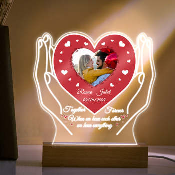 Veilleuse Acrylique Personnalisée Avec Photo Personnalisée, Cadeaux De Saint-valentin Pour Les Amoureux - votrecollierprenomfr