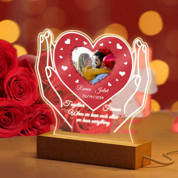 Veilleuse Acrylique Personnalisée Avec Photo Personnalisée, Cadeaux De Saint-valentin Pour Les Amoureux - votrecollierprenomfr