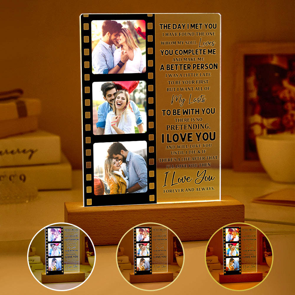 Veilleuse Personnalisée En Acrylique Avec Photo, Cadeaux Romantiques Pour La Saint-valentin, Pour Les Amoureux - votrecollierprenomfr