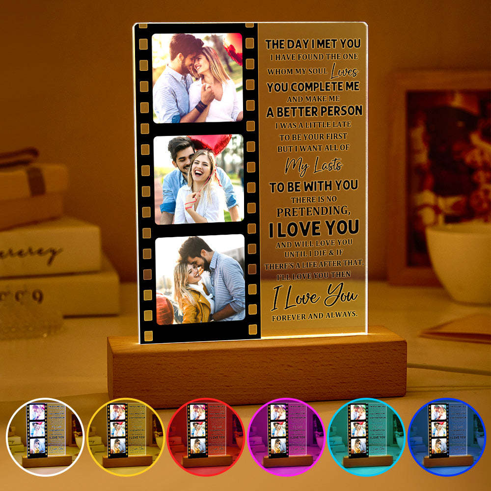 Veilleuse Personnalisée En Acrylique Avec Photo, Cadeaux Romantiques Pour La Saint-valentin, Pour Les Amoureux - votrecollierprenomfr