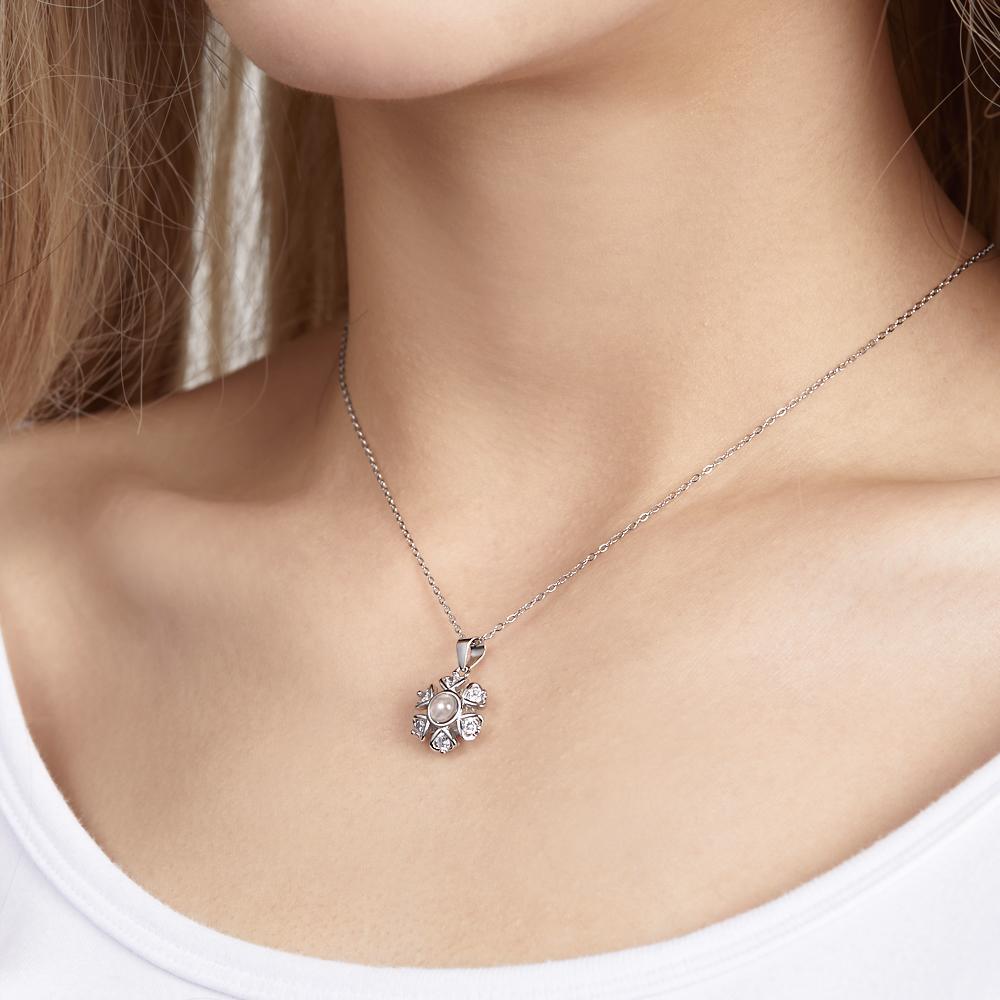 Collier De Projection De Photo Personnalisé Collier De Photo De Tournesol Personnalisé Cadeau Pour Elle - votrecollierprenomfr