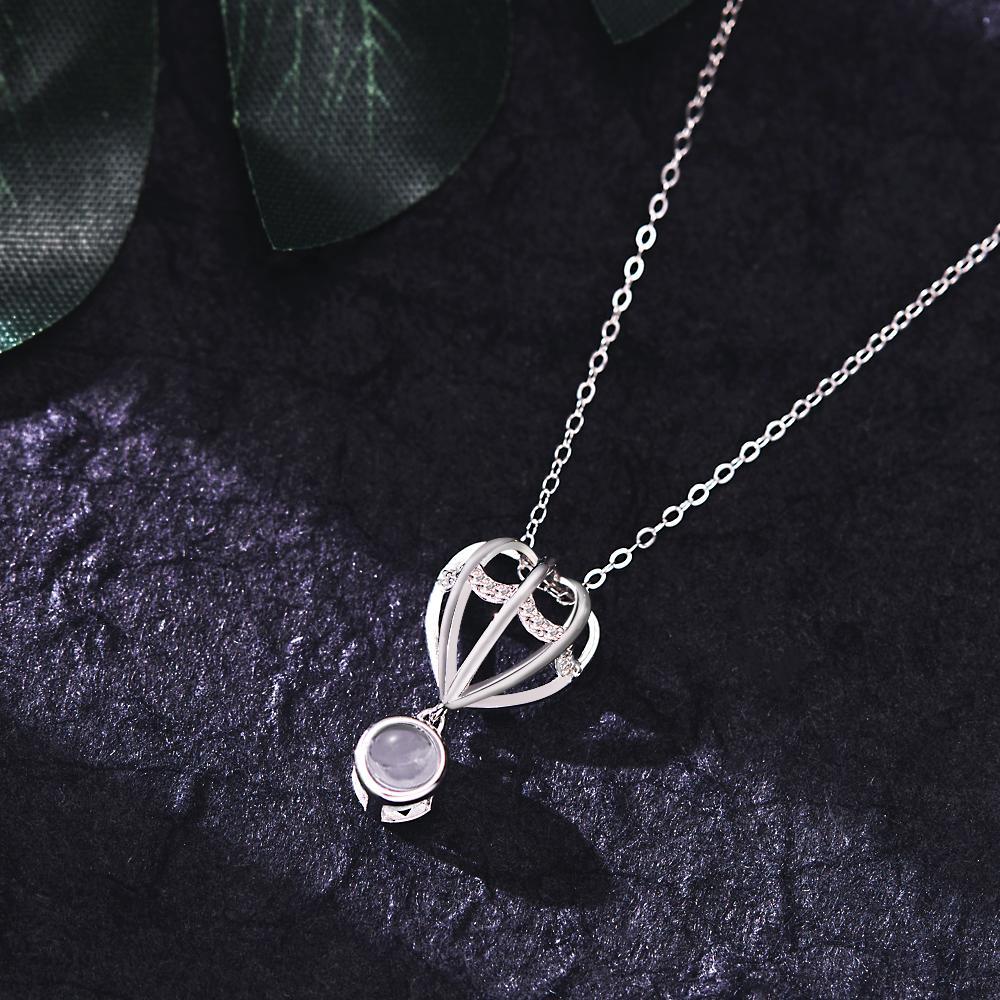 Collier De Projection De Photo Personnalisé Collier Pendentif Ballon Cadeau Pour Les Femmes - votrecollierprenomfr
