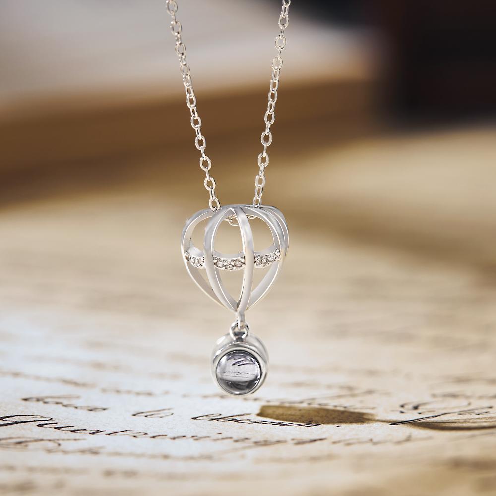 Collier De Projection De Photo Personnalisé Collier Pendentif Ballon Cadeau Pour Les Femmes - votrecollierprenomfr