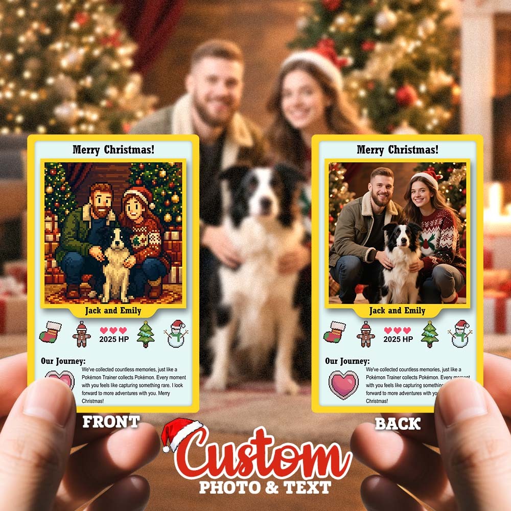 Carte De Noël Personnalisée Pour Couple 2025 – Carte Souvenir Magique Et Personnalisée - votrecollierprenomfr