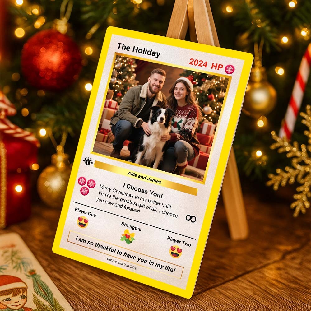 Carte De Noël Personnalisée Pour Couple 2025 – Carte Souvenir Magique Et Personnalisée - votrecollierprenomfr