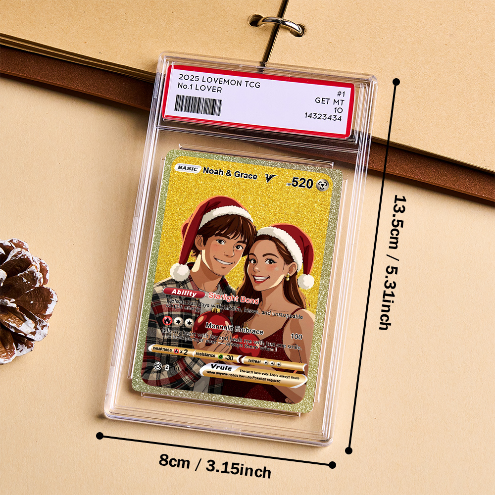 Carte Dorée Personnalisée Style V, Idéale Pour Les Couples, Les Amis Ou Les Collectionneurs - Cadeau De Noël - votrecollierprenomfr