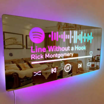 Panneau Miroir Avec Nom Personnalisé, Modèles En Option, Panneau Néon Avec Lumières Led, Texte Personnalisé, Décoration Murale Multicolore, Cadeau Pour La Famille - votrecollierprenomfr