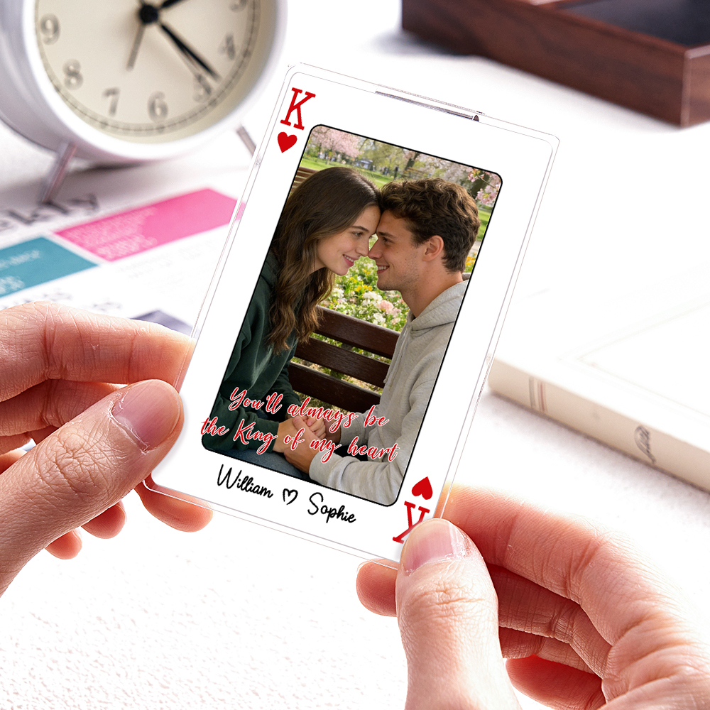 Pare-soleil De Voiture Personnalisé « roi/reine De Mon Cœur » Avec Photo De Couple - Cadeau De Saint-valentin Ou D'anniversaire Pour Lui Ou Pour Elle - votrecollierprenomfr