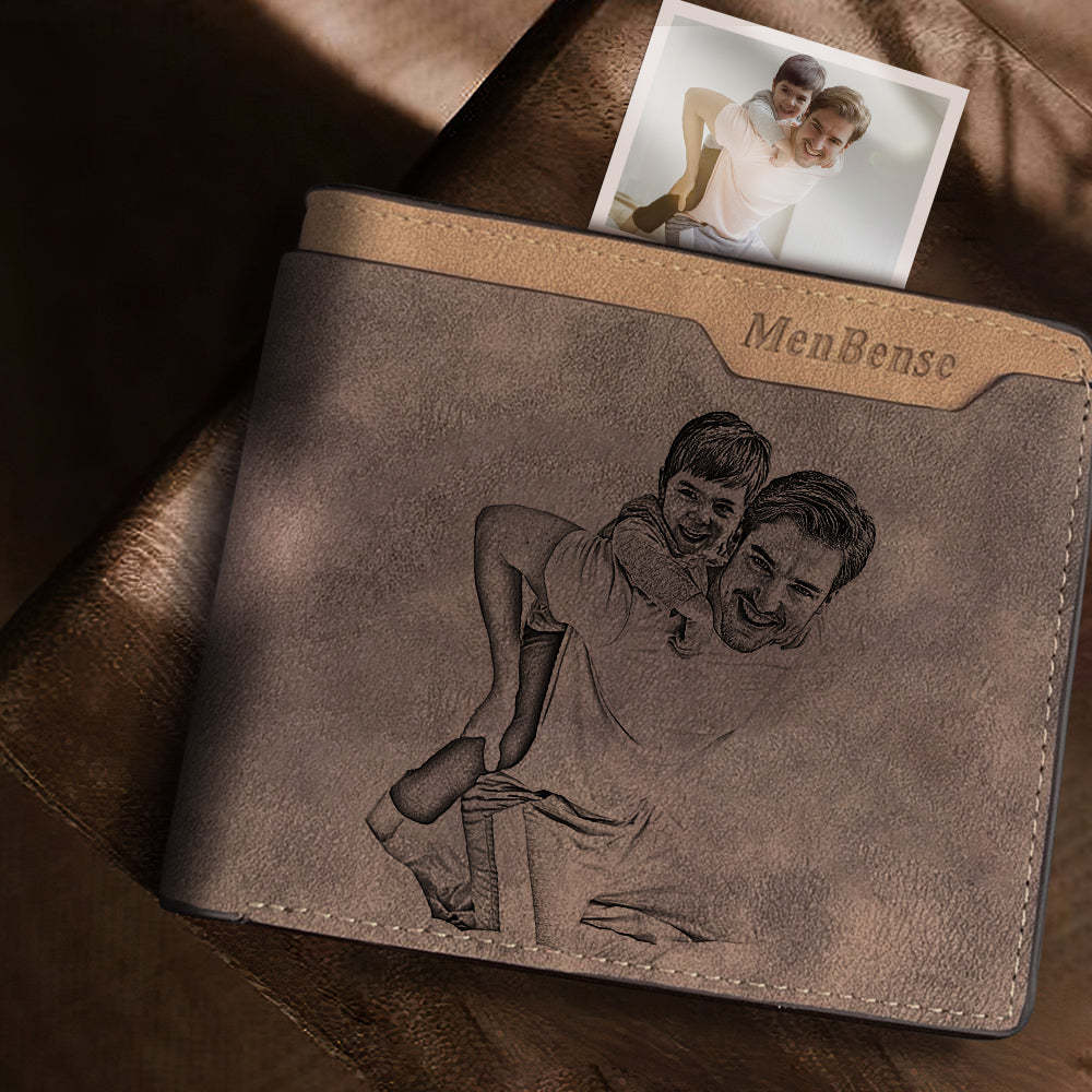Portefeuilles Personnalisés Avec Photo Gravée Sur Les Deux Côtés Portefeuilles En Cuir
