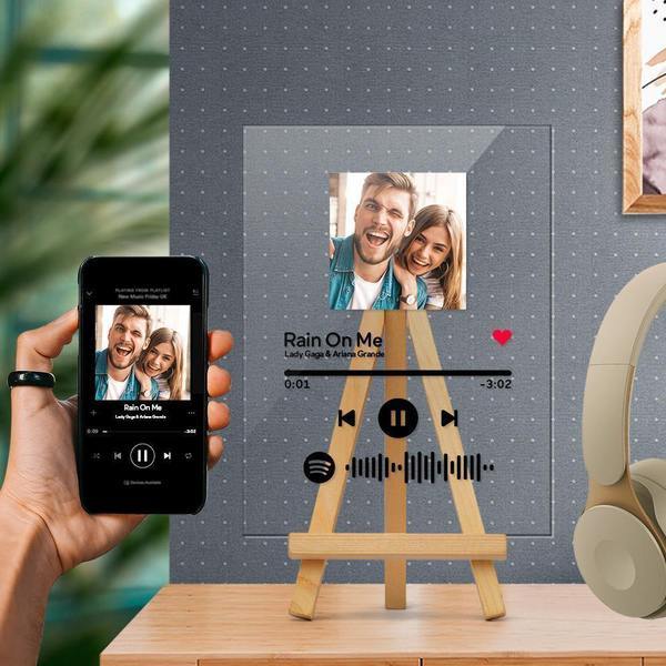 Lampe À Code Spotify Personnalisée Scannable, Plaque Musicale En Acrylique, Veilleuse, Cadeaux De Noël Romantiques - votrecollierprenomfr