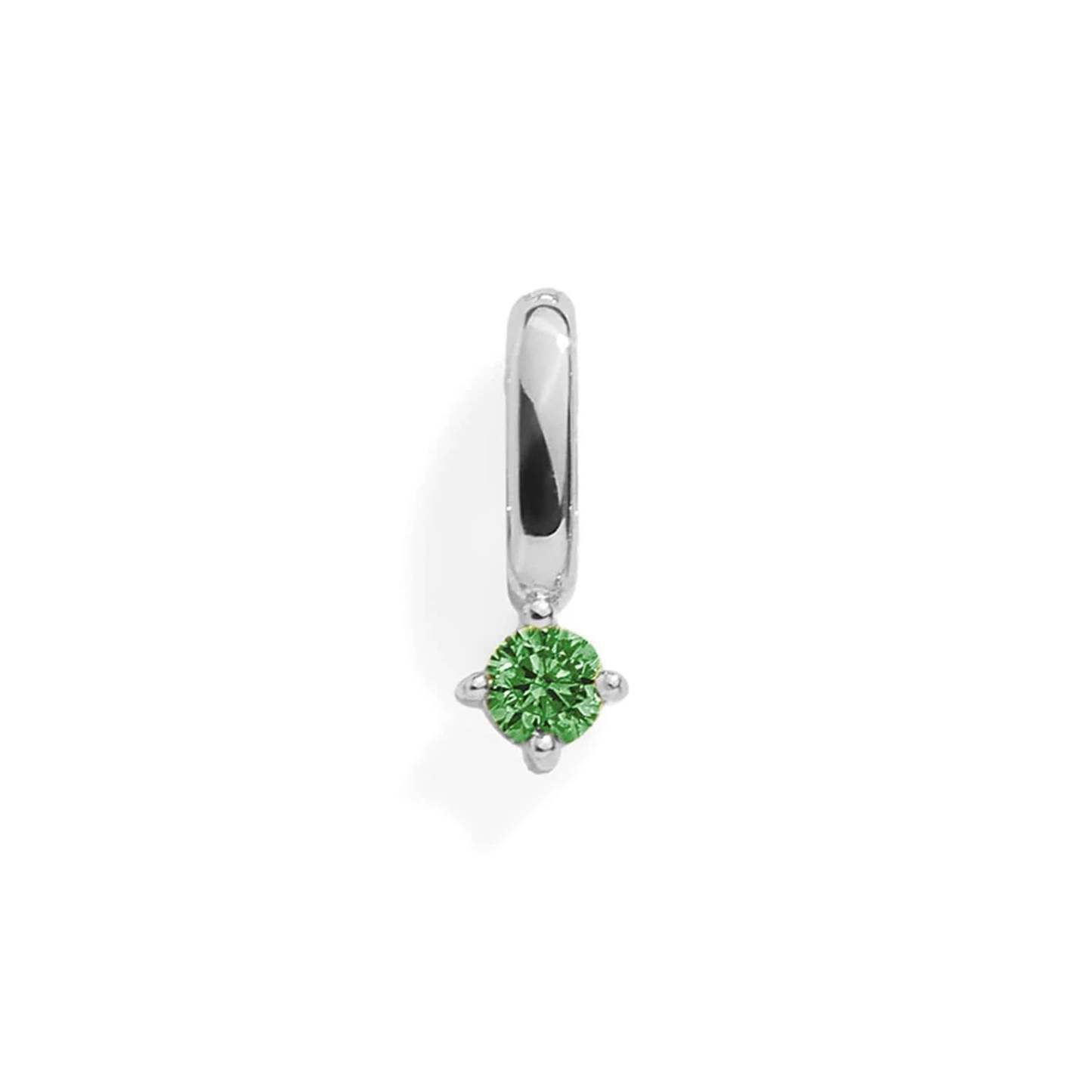 Charme Émeraude - Argent - votrecollierprenomfr