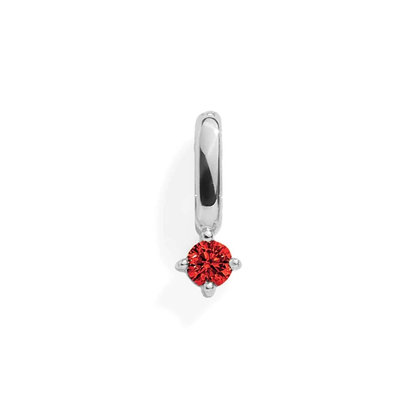 Charme Rubis - Argent - votrecollierprenomfr