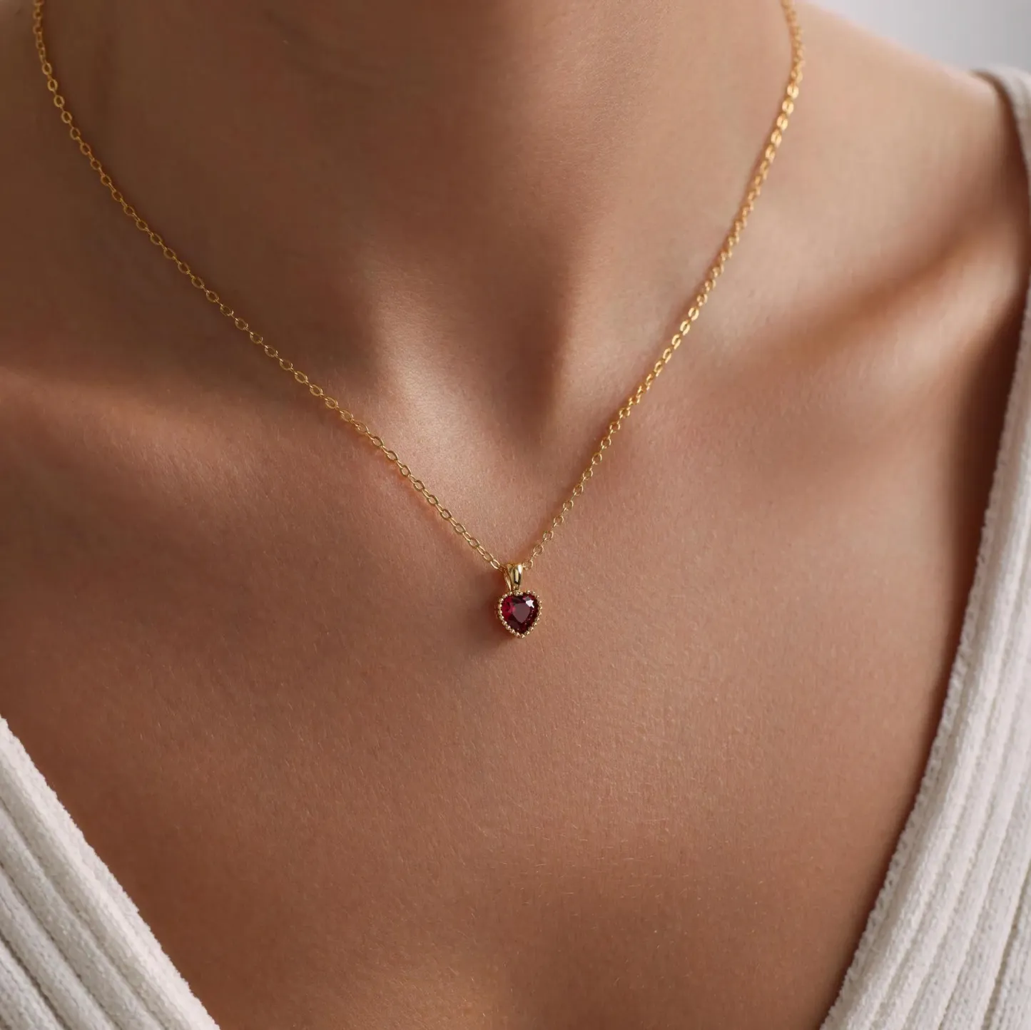 Collier Personnalisé Avec Pierre De Naissance, Collier Cœur Pour Anniversaire, Mois De Naissance, Cadeau De Saint-valentin Pour Elle - votrecollierprenomfr