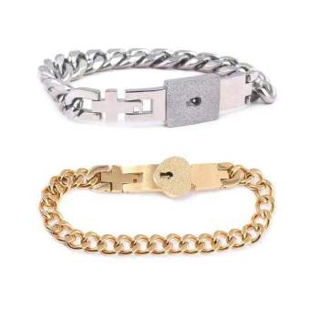 Bracelet Avec Serrure Et Clé, Cadeau De Saint-valentin Pour Les Couples - votrecollierprenomfr