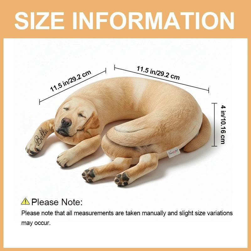 Oreiller Personnalisé Avec Photo Et Nom D'animal De Compagnie, Oreiller De Voyage Avec Nom De Photo Personnalisé, Oreiller De Cou En Forme De U, Cadeau Pour Propriétaire D'animal De Compagnie - votrecollierprenomfr