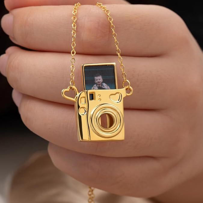 Pendentif Appareil Photo Personnalisé, Collier Appareil Photo Vintage Avec Photo Amovible Et Bijou Personnalisé De Souvenirs D'amour Pour Elle/lui - votrecollierprenomfr