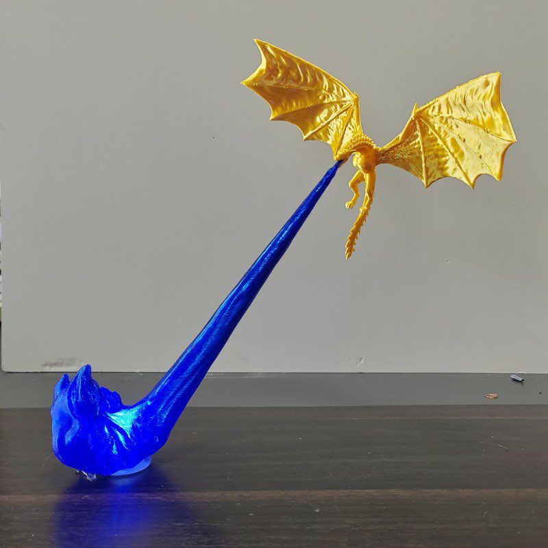 Lampe De Table LED Dragon Volant Cracheur De Feu, Imprimée En 3D - Décoration De Table - Veilleuse Dragon Volant Cracheur De Feu - Cadeau D'Halloween - votrecollierprenomfr