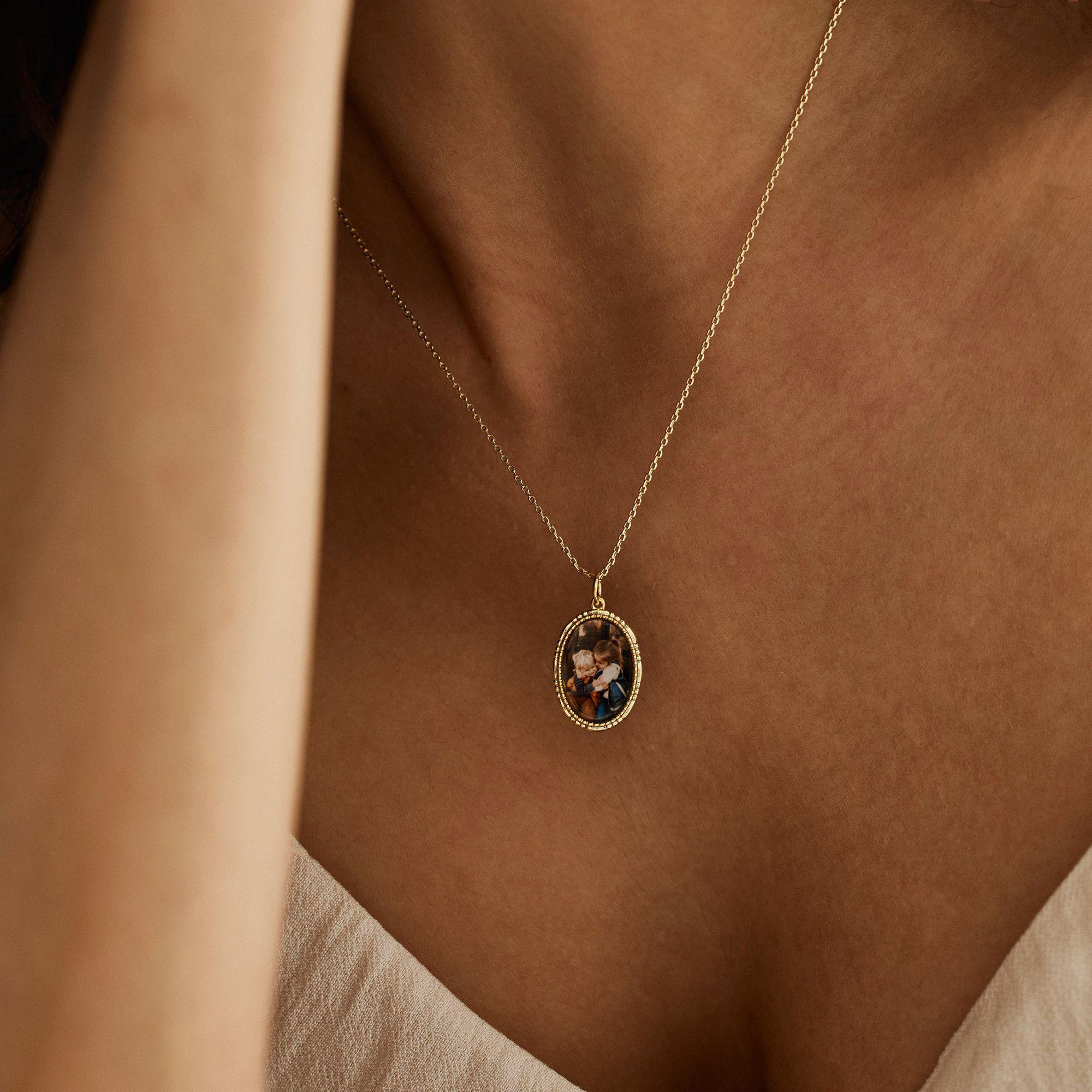 Collier Photo Personnalisé Style Vintage, Cadre Photo Classique Et Personnalisé, Cadeau De Saint-valentin Pour Elle