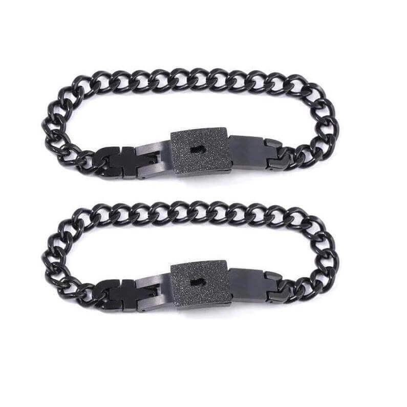 Bracelet Avec Serrure Et Clé, Cadeau De Saint-valentin Pour Les Couples - votrecollierprenomfr
