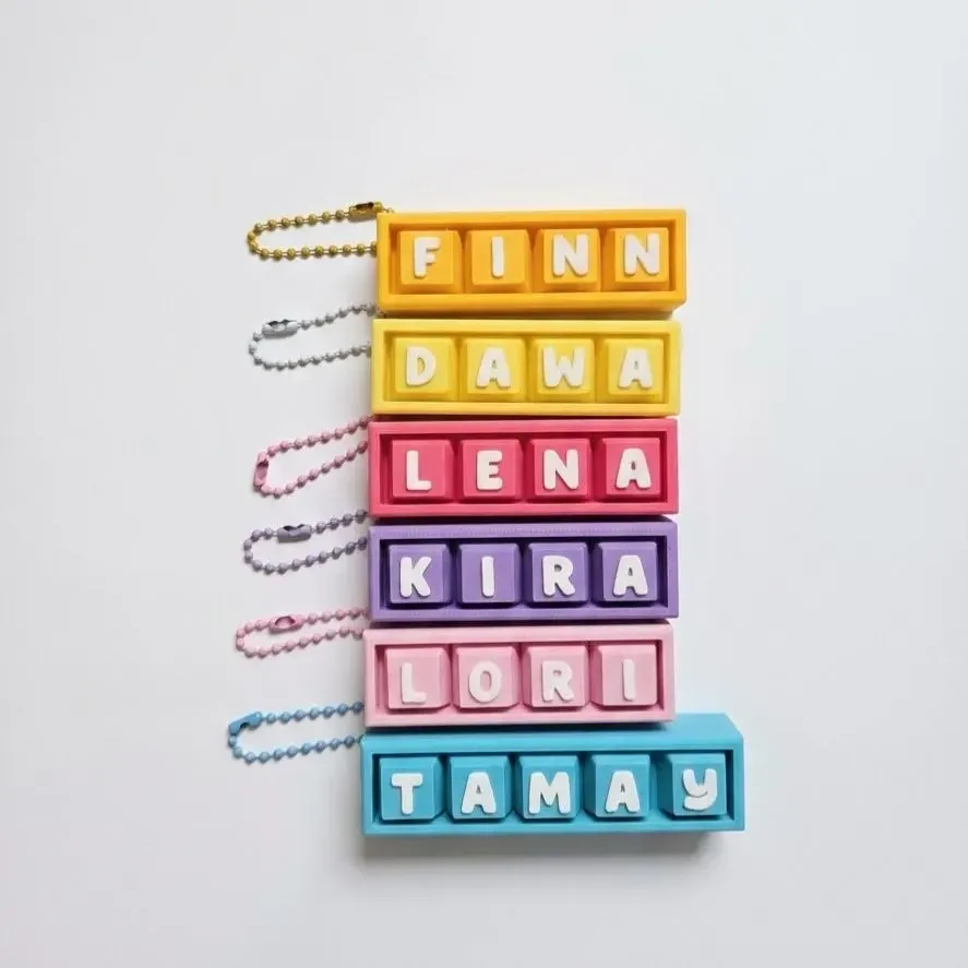 Porte-clés Mécanique Personnalisé Avec Initiales, Fidget, Cadeau Anti-Stress Pour Les Amis Technologiques - votrecollierprenomfr