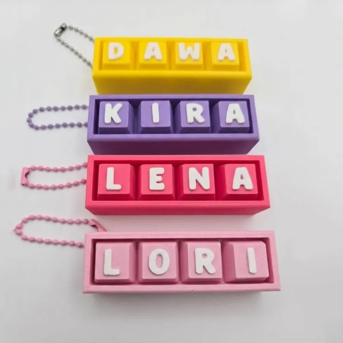 Porte-clés Mécanique Personnalisé Avec Initiales, Fidget, Cadeau Anti-Stress Pour Les Amis Technologiques - votrecollierprenomfr
