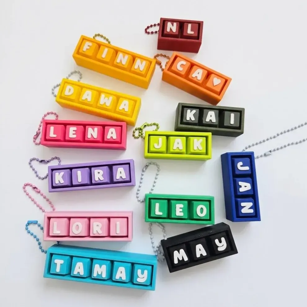 Porte-clés Mécanique Personnalisé Avec Initiales, Fidget, Cadeau Anti-Stress Pour Les Amis Technologiques - votrecollierprenomfr