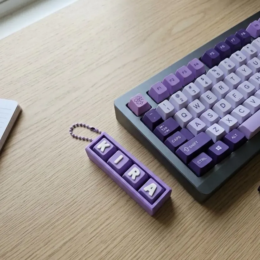 Porte-clés Mécanique Personnalisé Avec Initiales, Fidget, Cadeau Anti-Stress Pour Les Amis Technologiques - votrecollierprenomfr