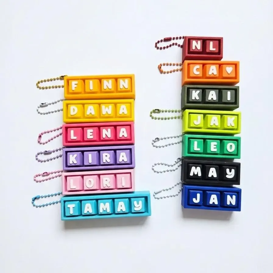 Porte-clés Mécanique Personnalisé Avec Initiales, Fidget, Cadeau Anti-Stress Pour Les Amis Technologiques - votrecollierprenomfr