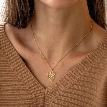 Collier à Breloques En Forme De Cœur Avec Initiales Personnalisées, Bijoux Avec Pendentif En Forme De Cœur, Cadeau Pour Maman - votrecollierprenomfr