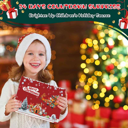 Calendrier De L'avent De Noël En Forme De Traîneau - Jeu De Construction | Compte À Rebours De 24 Jours