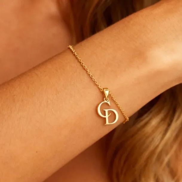 Collier Minimaliste Avec Initiale Personnalisée, Pendentif Initial En Acier Inoxydable Délicat, Cadeau Pour Elle - votrecollierprenomfr