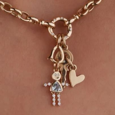 Collier Personnalisé Pour Enfants Avec Pierre De Naissance – Pendentif Personnalisé Avec Breloques Et Pierre Du Mois - votrecollierprenomfr