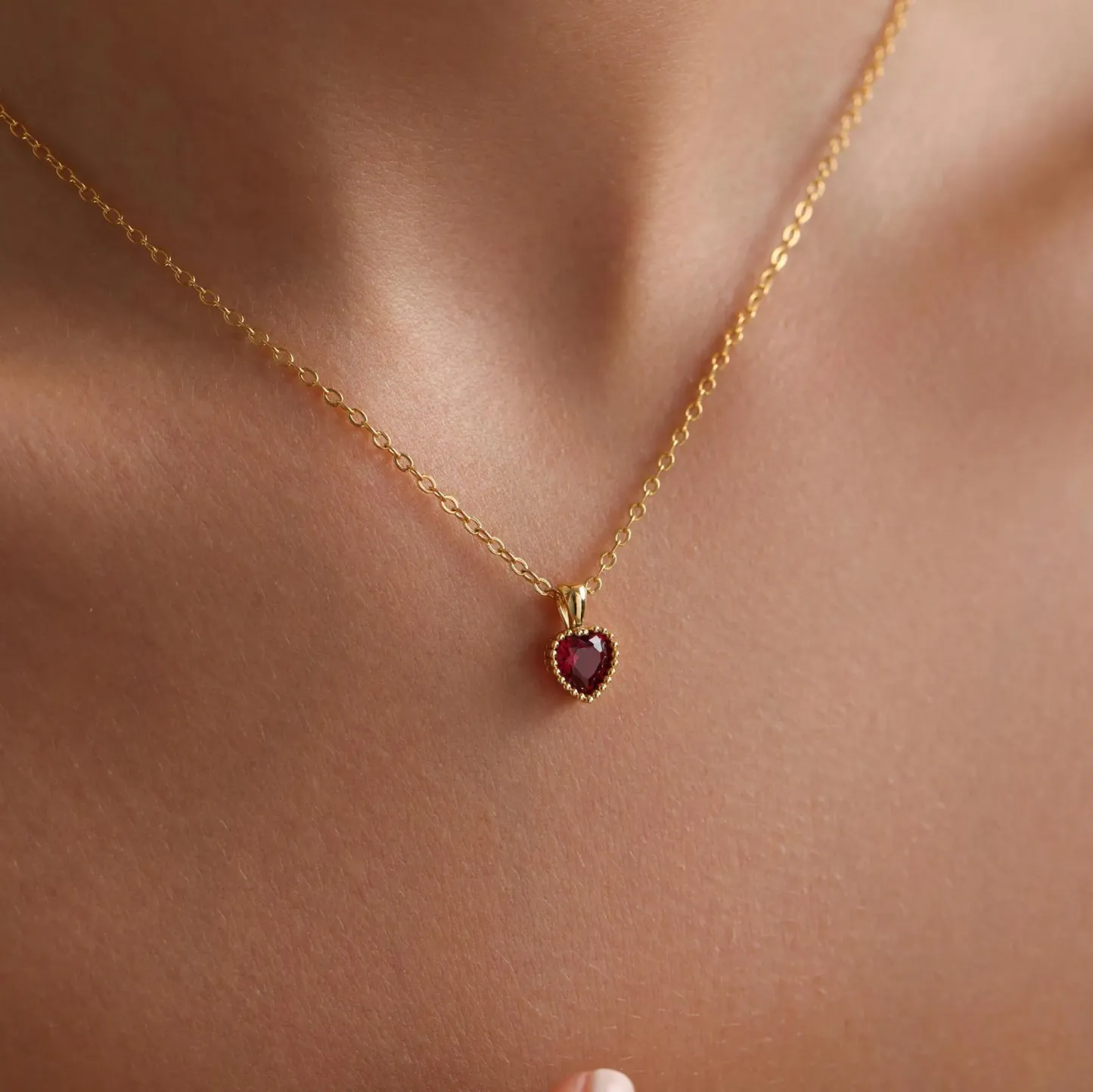 Collier Personnalisé Avec Pierre De Naissance, Collier Cœur Pour Anniversaire, Mois De Naissance, Cadeau De Saint-valentin Pour Elle - votrecollierprenomfr