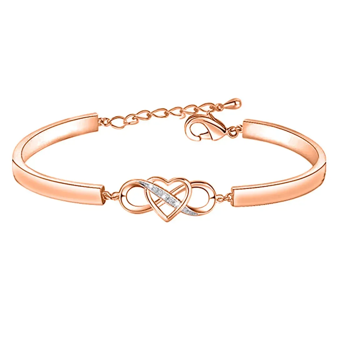Bracelet « Garde-moi Dans Ton Cœur » - Bracelet Cœur - Symbole Élégant D'amour Et De Connexion - Design Cœur Entrelacé - Cadeau Pour Femme - votrecollierprenomfr