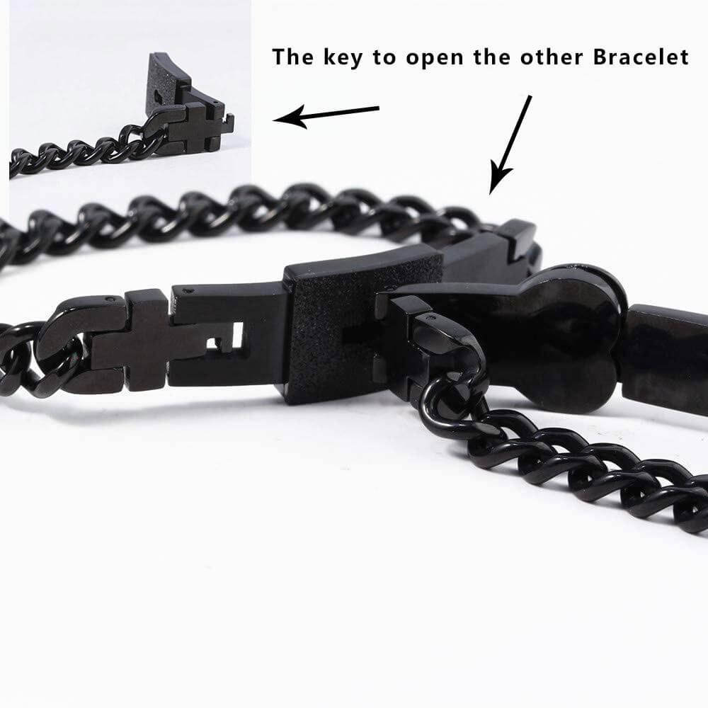 Bracelet Avec Serrure Et Clé, Cadeau De Saint-valentin Pour Les Couples - votrecollierprenomfr