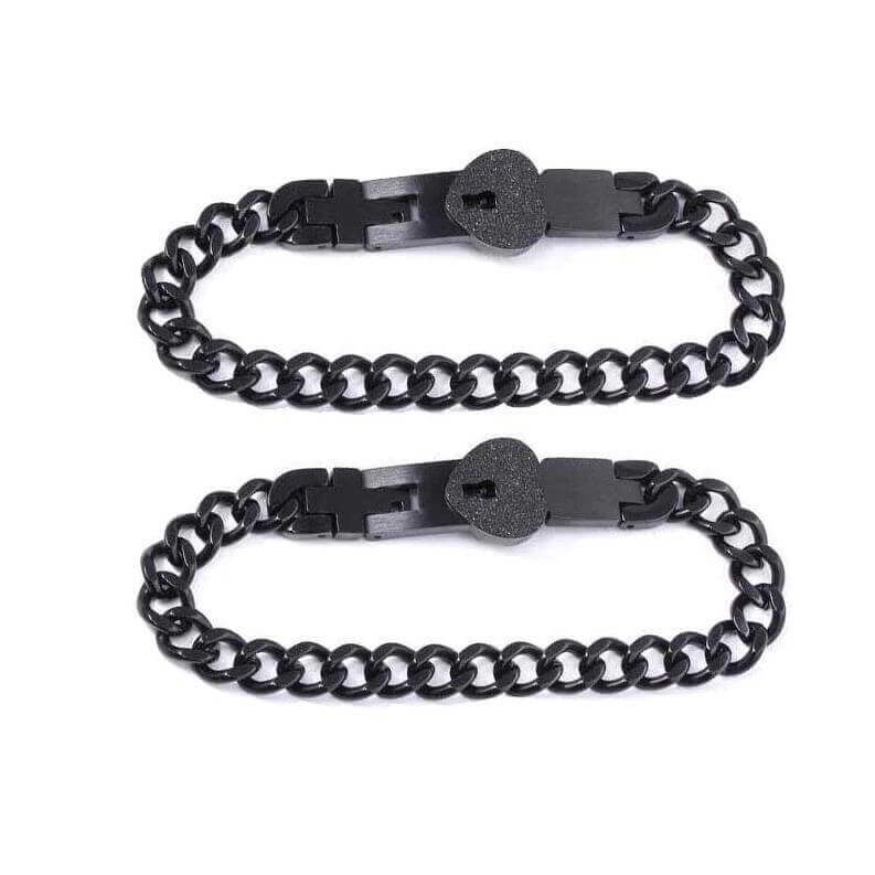 Bracelet Avec Serrure Et Clé, Cadeau De Saint-valentin Pour Les Couples - votrecollierprenomfr