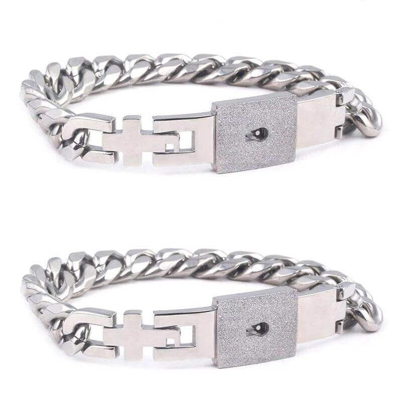 Bracelet Avec Serrure Et Clé, Cadeau De Saint-valentin Pour Les Couples - votrecollierprenomfr